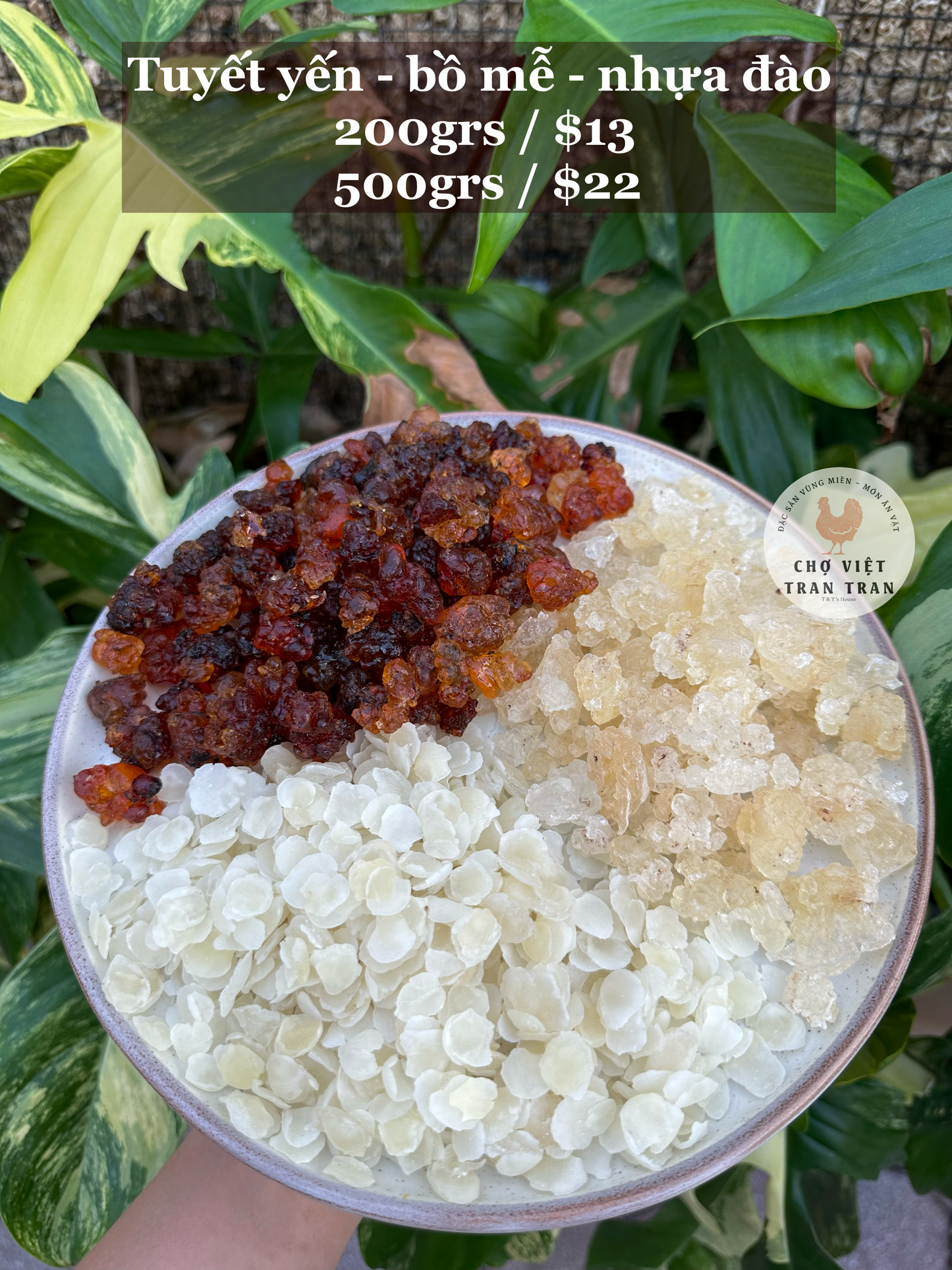 Tuyết yến - bồ mể - nhựa đào