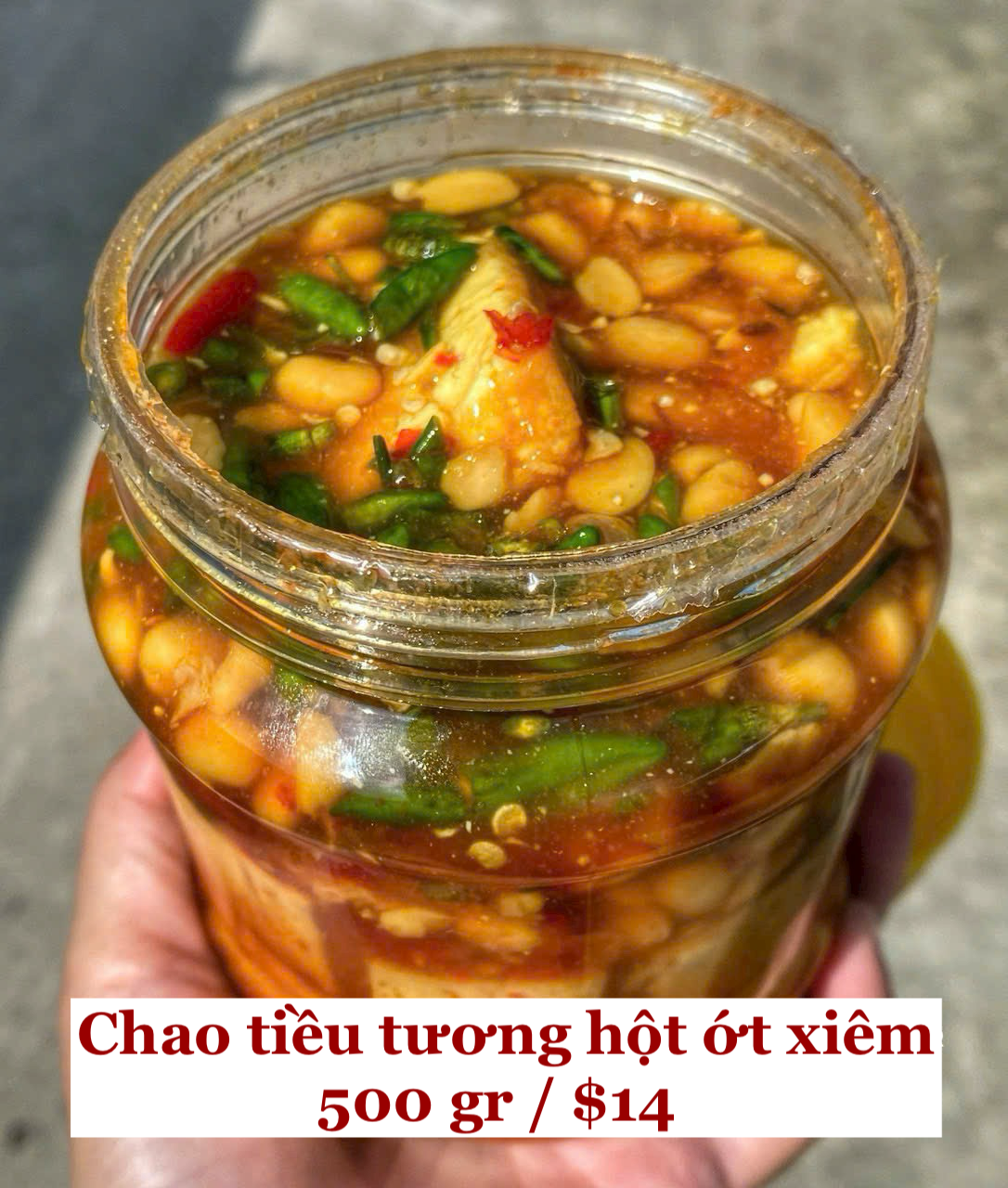 Chao tiều tương hột ớt xiêm