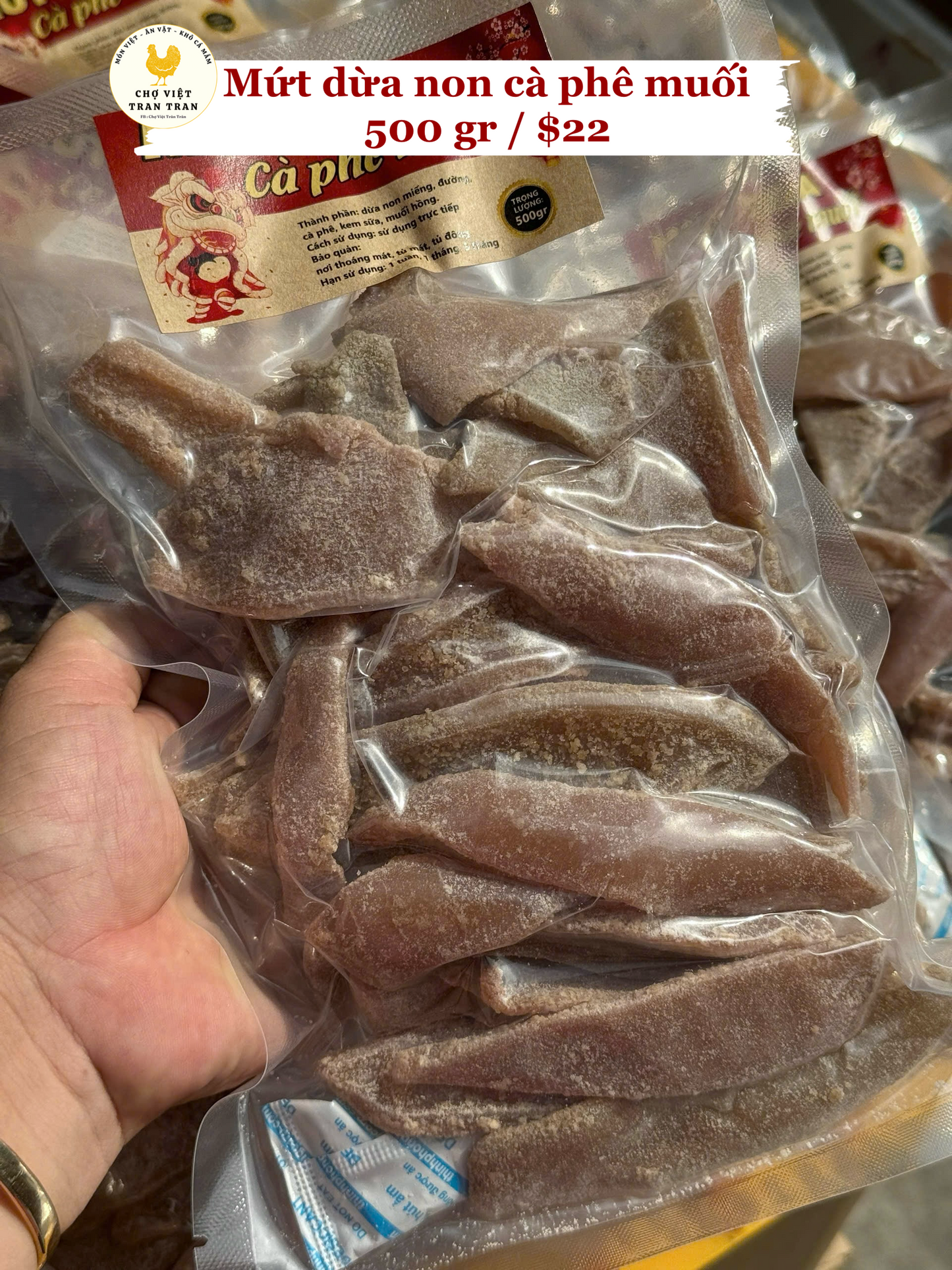 Mứt dừa non cà phê muối