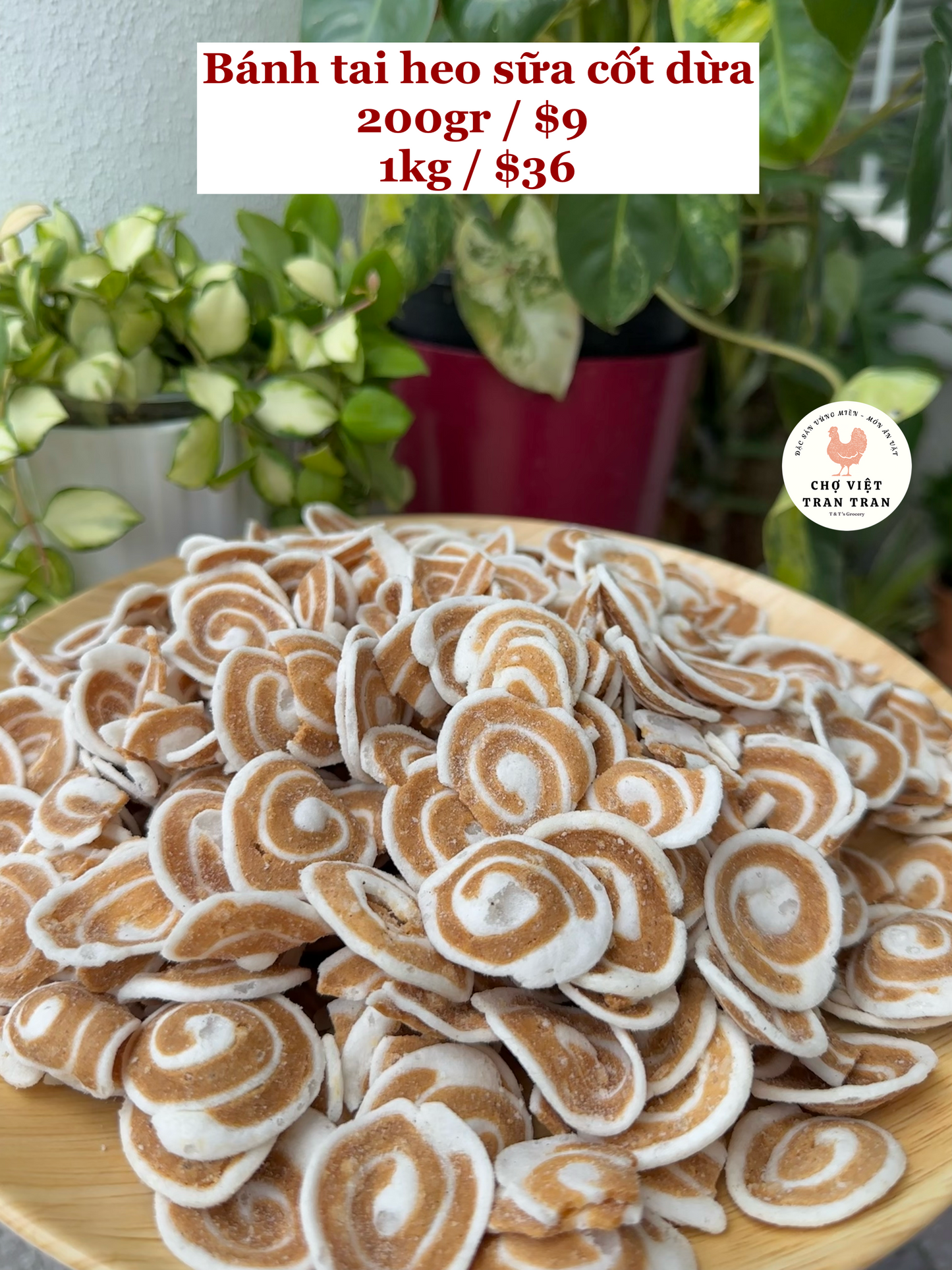 Bánh tai heo sữa cốt dừa