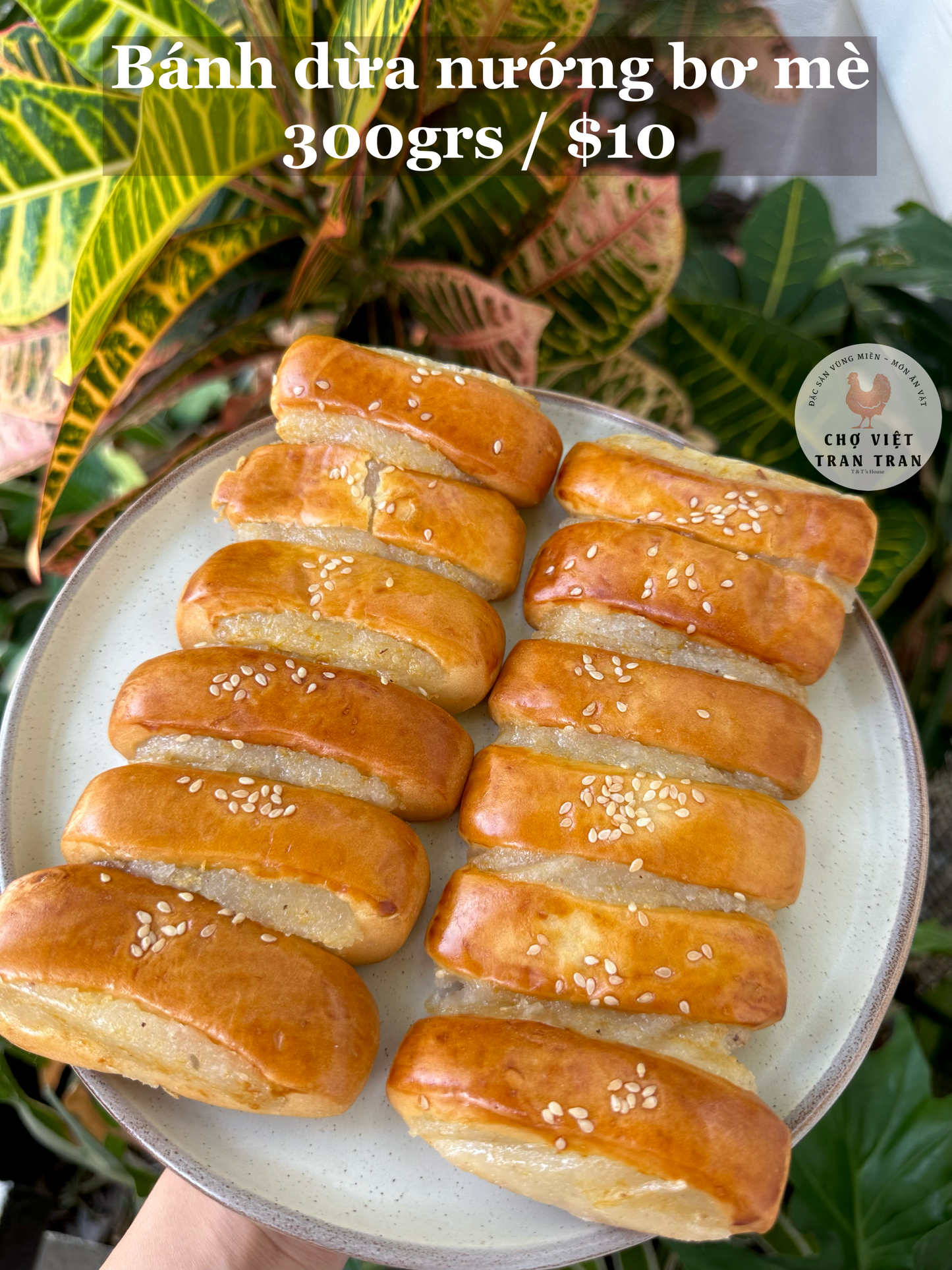 Bánh dừa nướng bơ mè