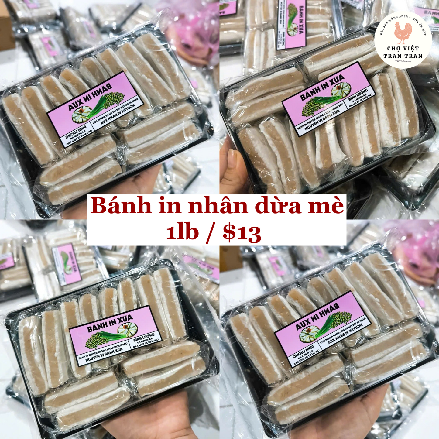 Bánh in nhân dừa mè