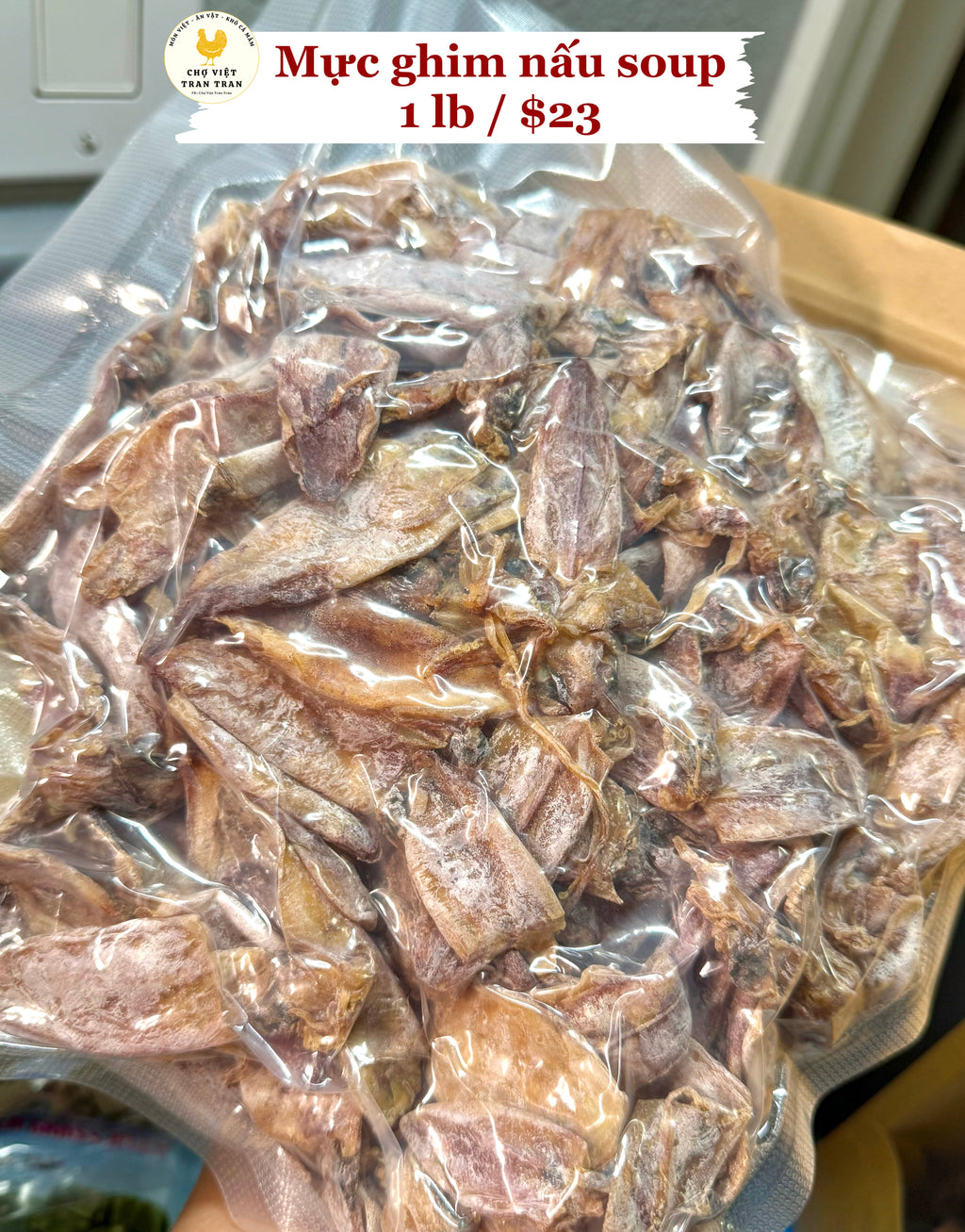 Mực ghim nấu soup