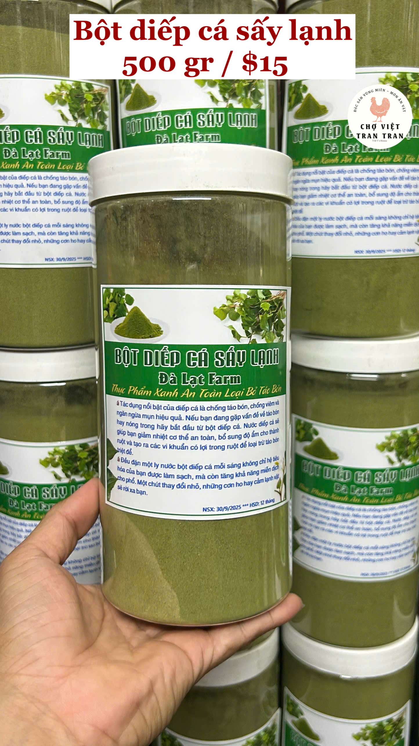 Bột diếp cá sấy lạnh