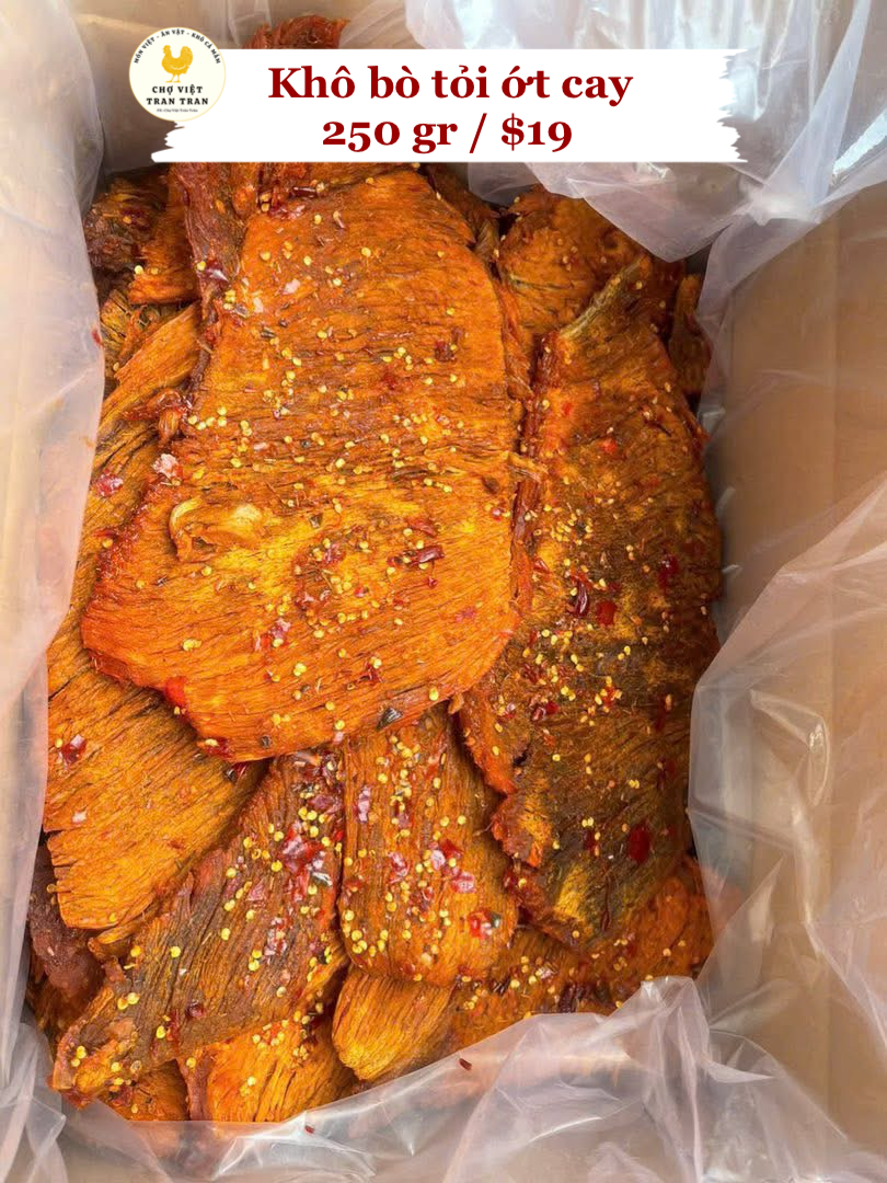 Khô bò miếng tỏi ớt cay