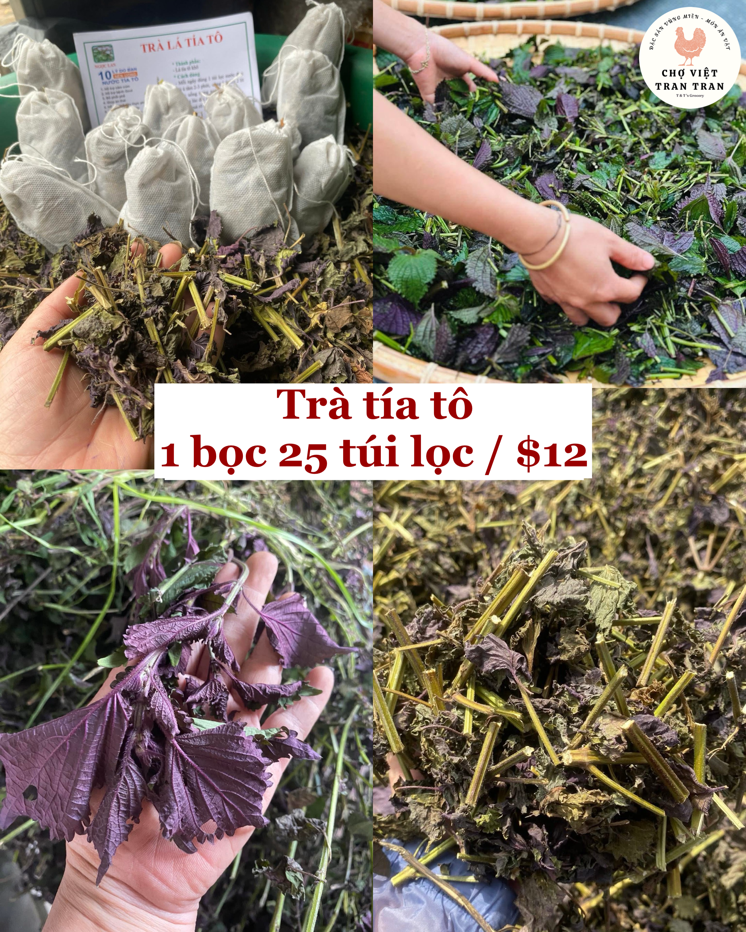 Trà tía tô túi lọc
