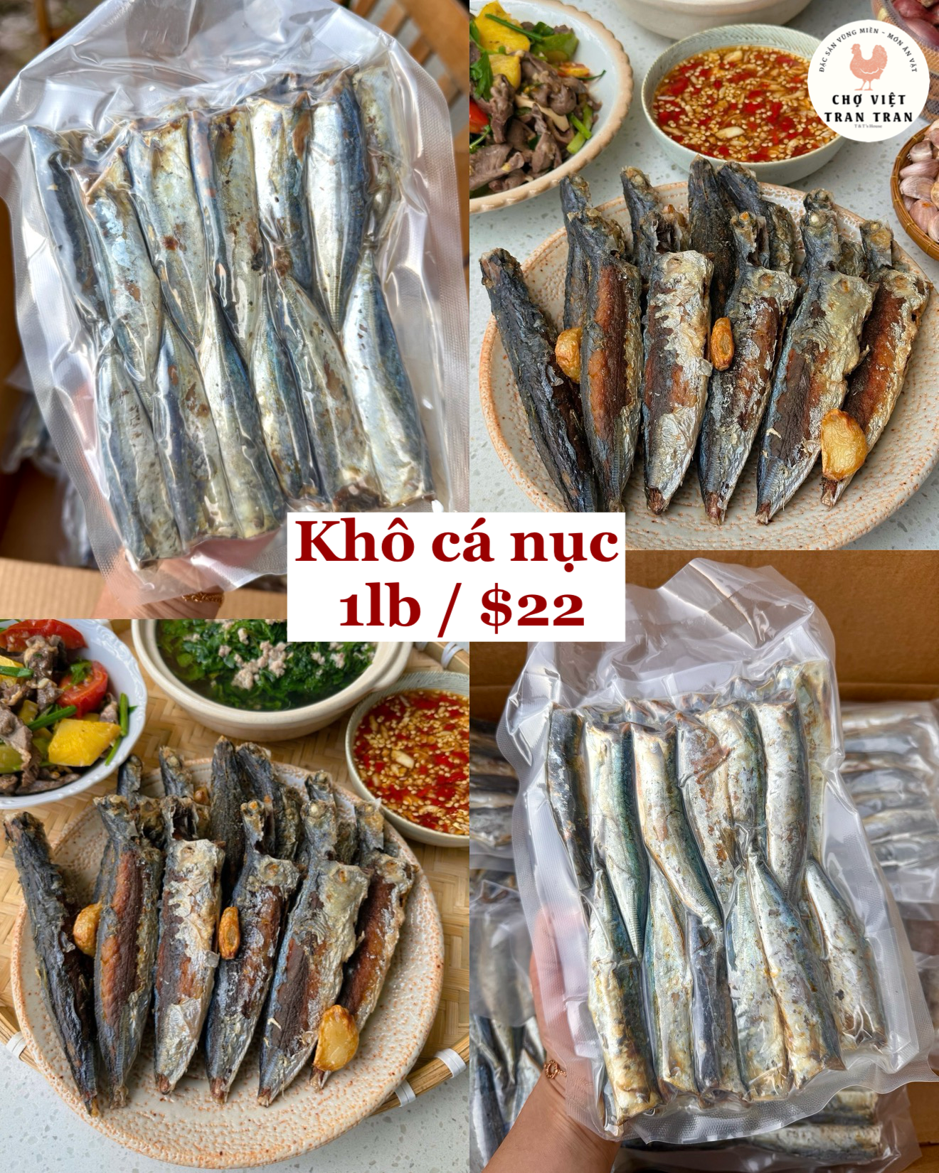 Khô cá nục hấp