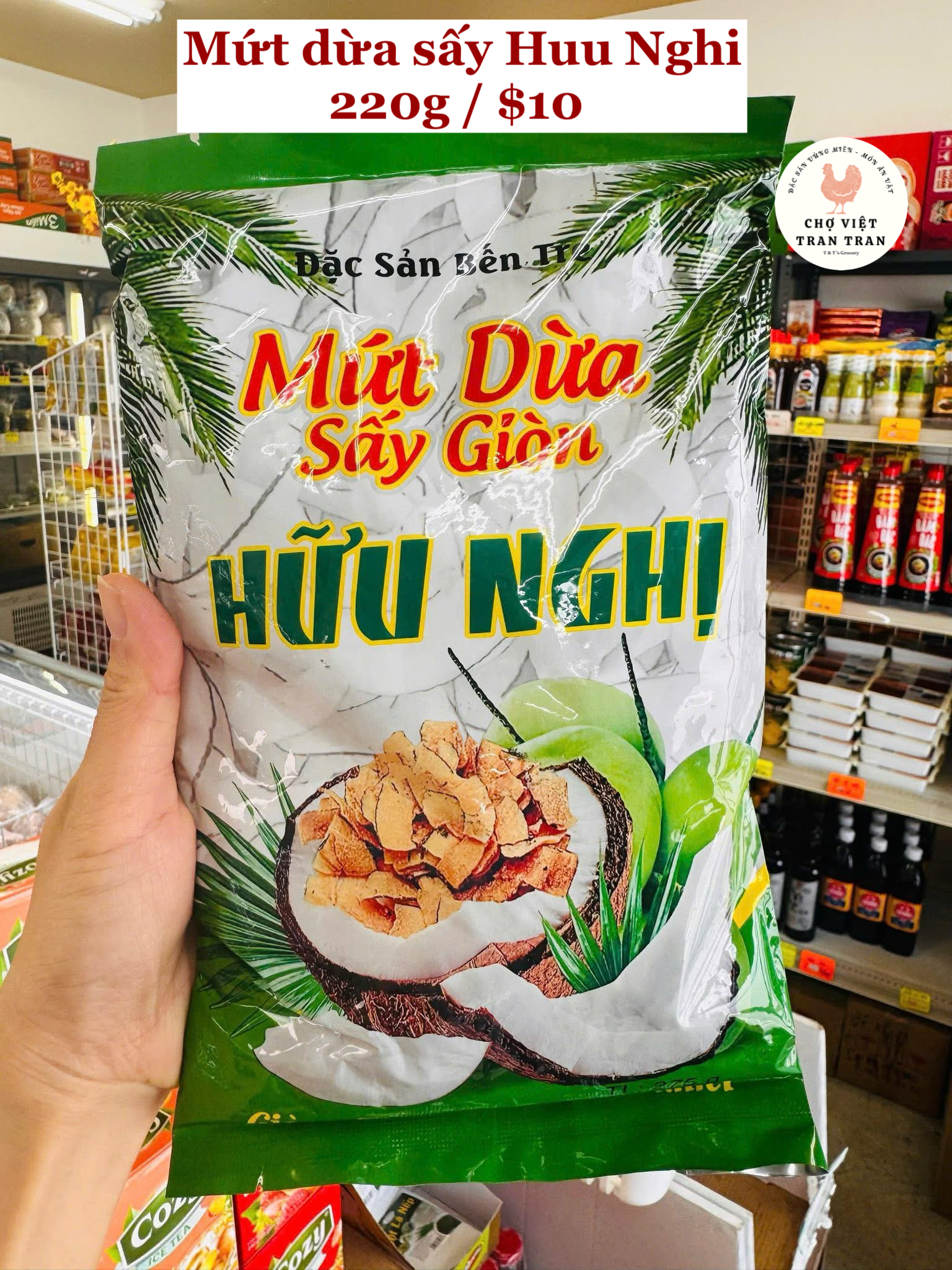 Dừa sấy Huu Nghi ăn chè