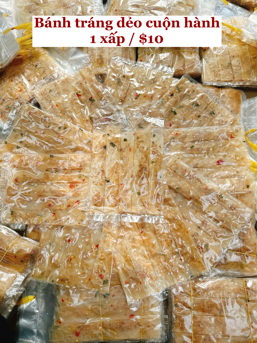 Bánh tráng dẻo cuộn hành