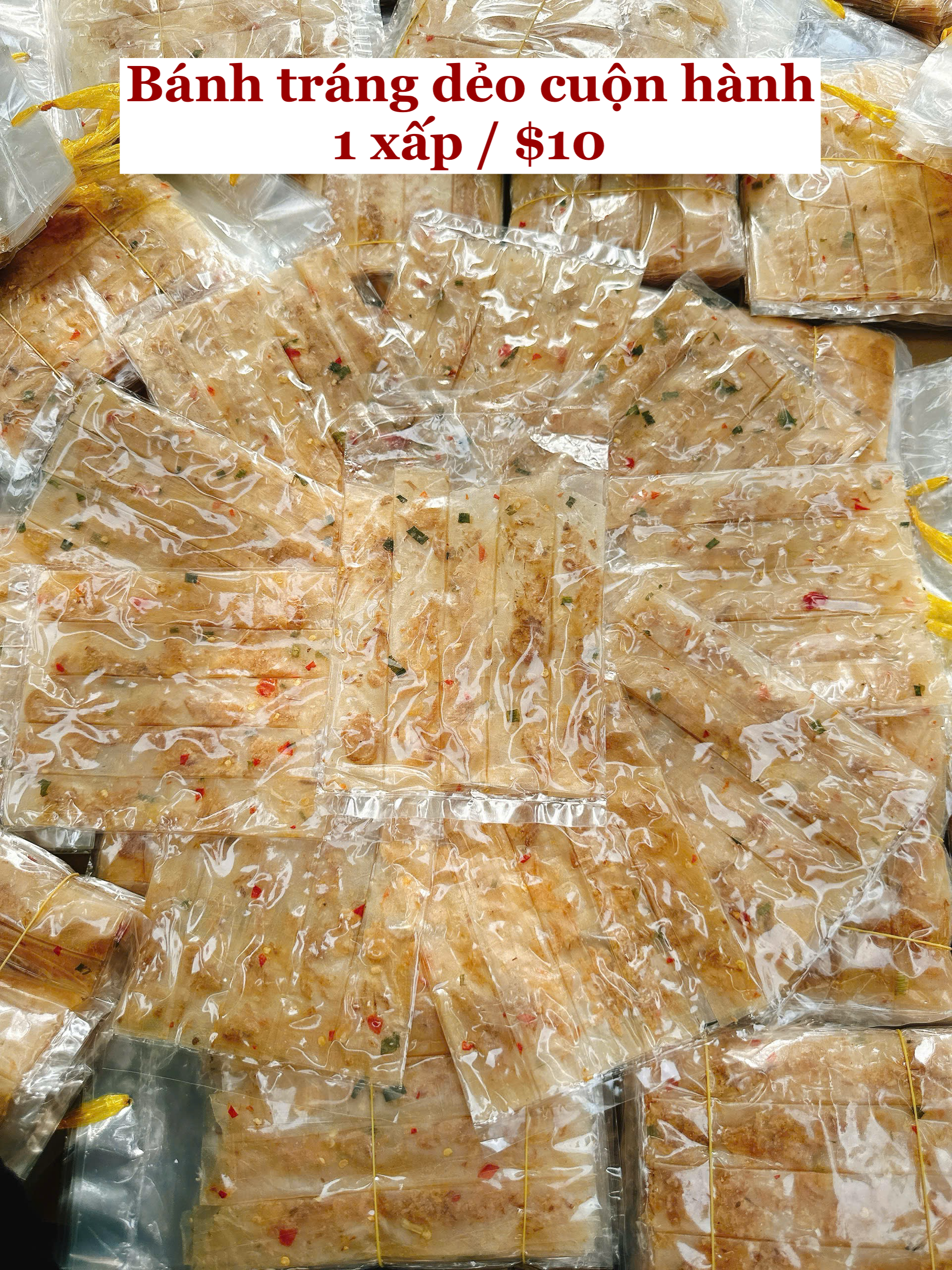 Bánh tráng dẻo cuộn hành