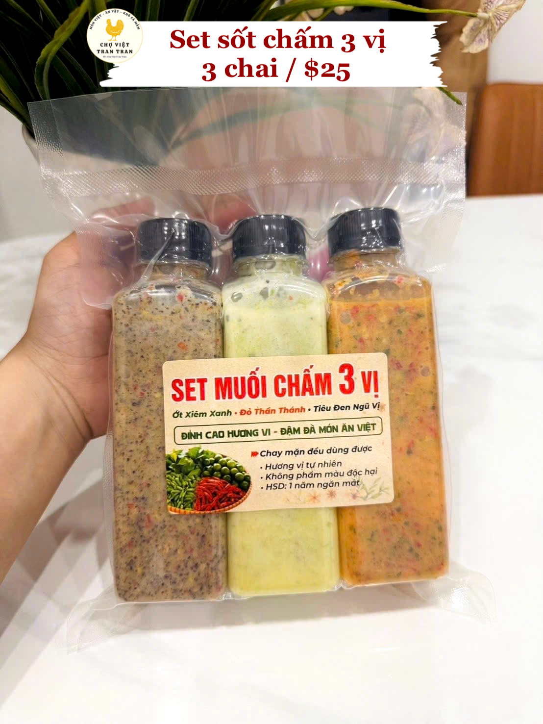 Set muối chấm 3 vị