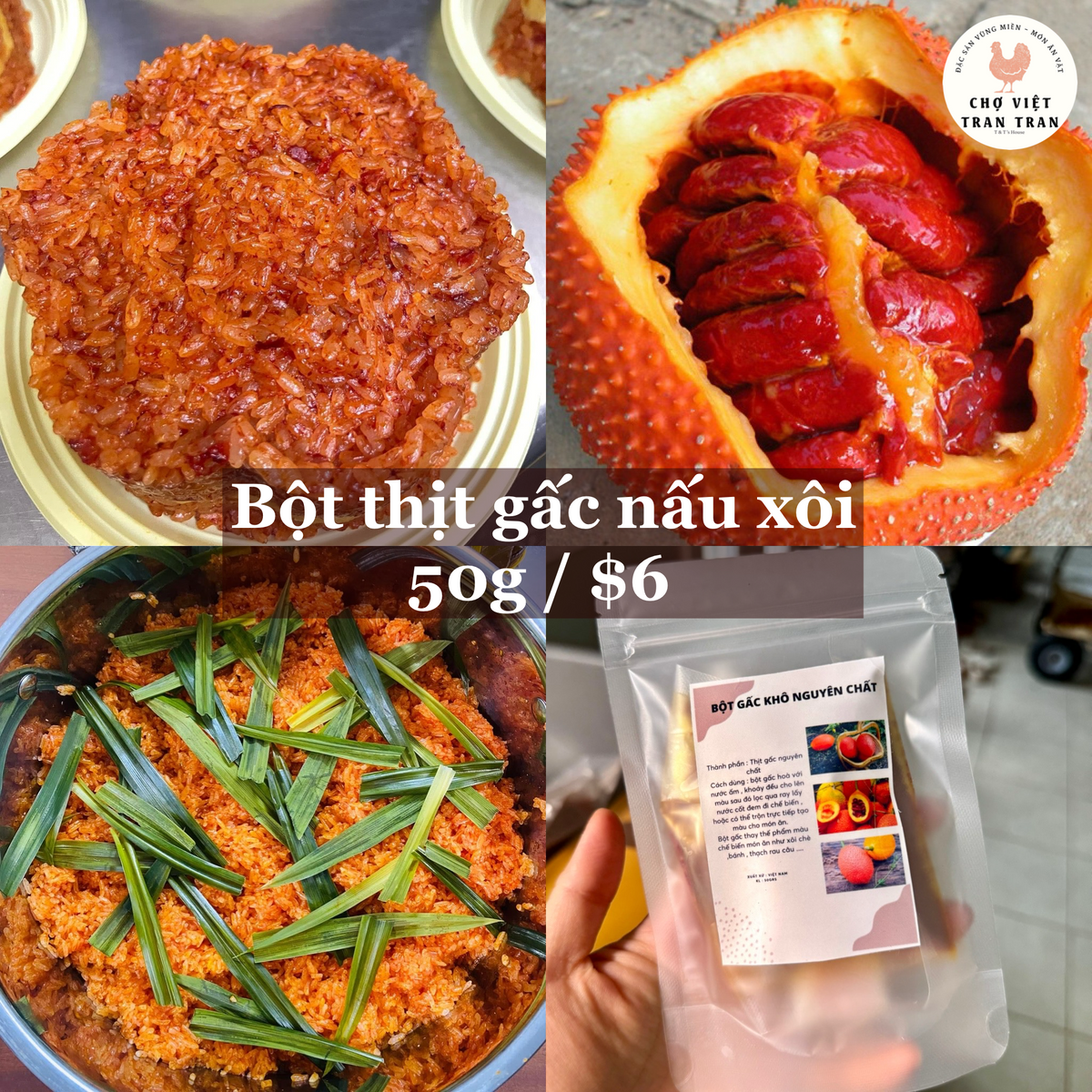 Bột thịt gấc