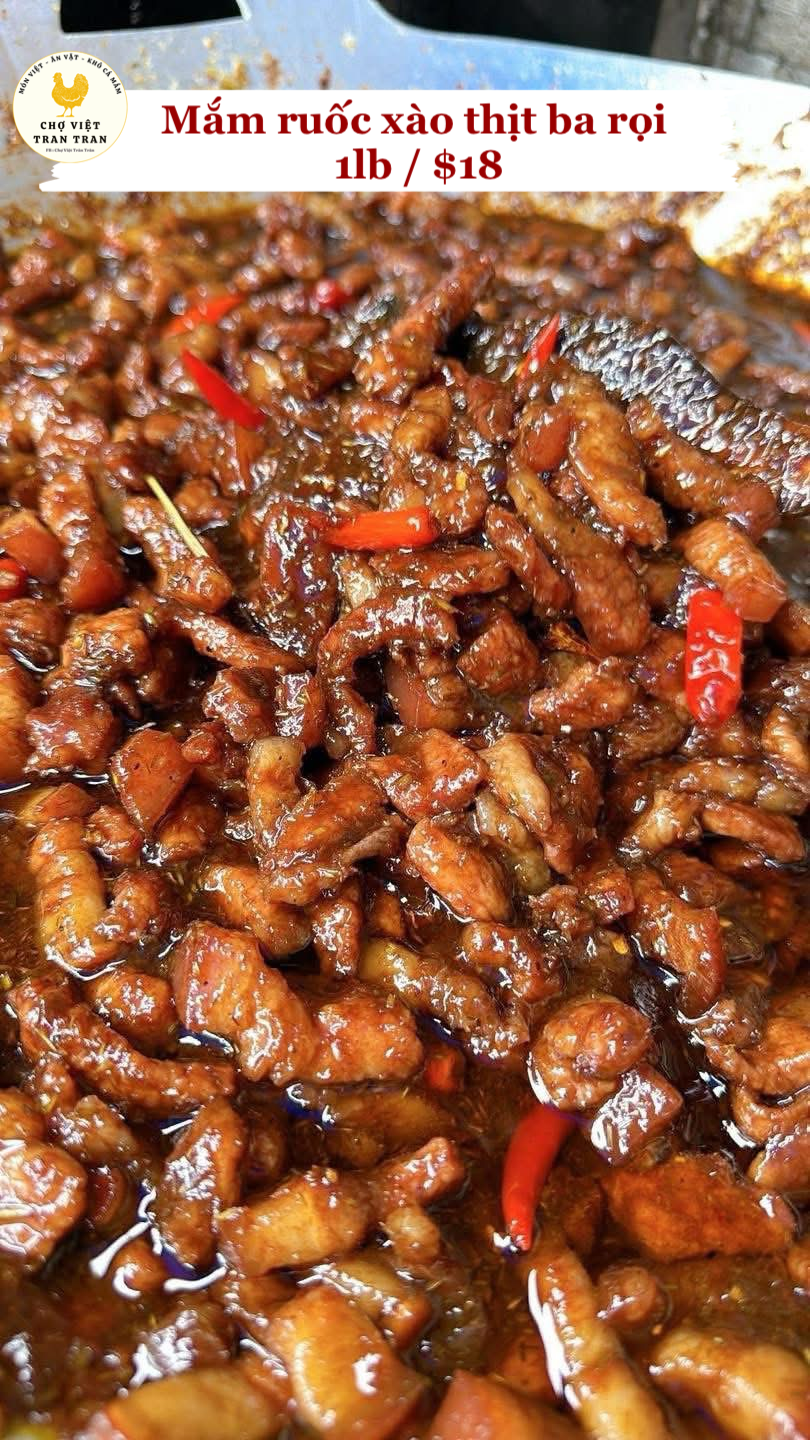 Mắm ruốc xào thịt ba rọi