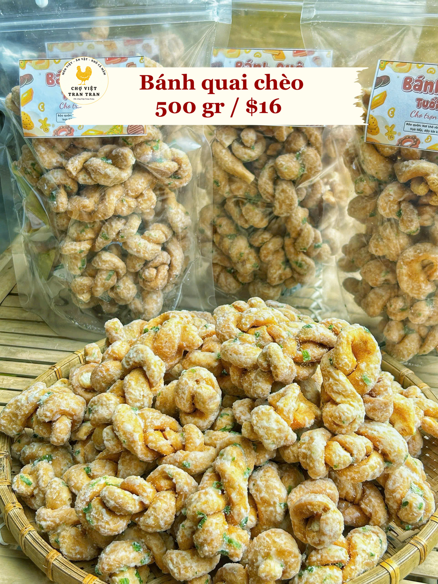 Bánh quai chèo mỡ hành