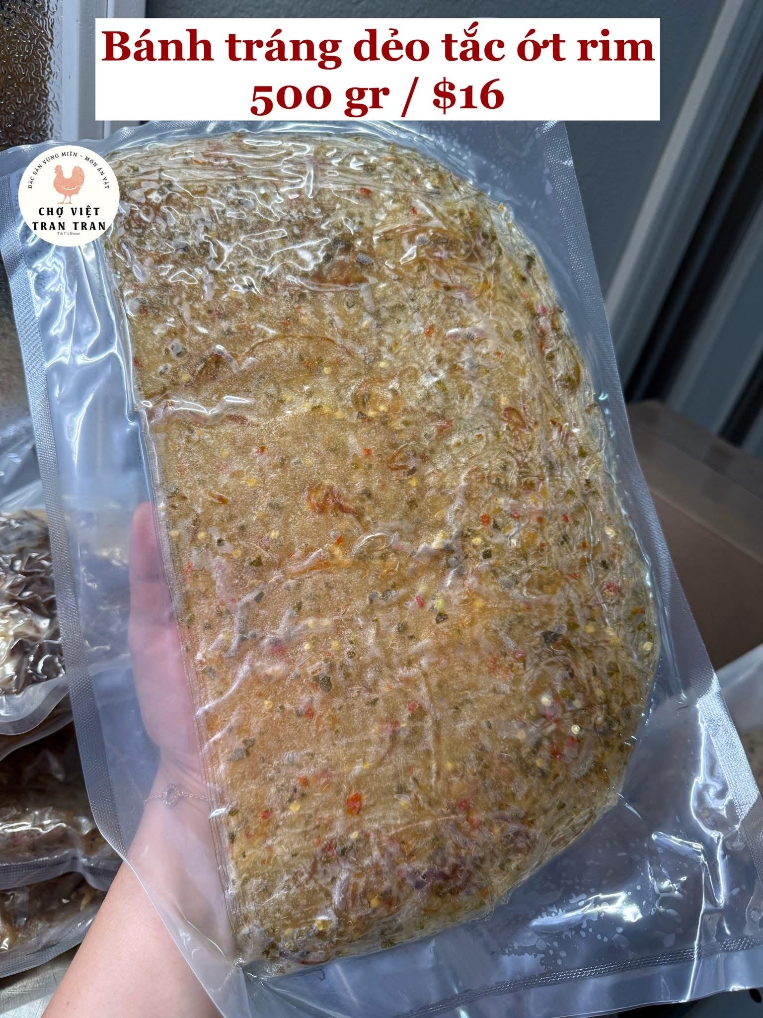 Bánh tráng dẻo tắc ớt rim
