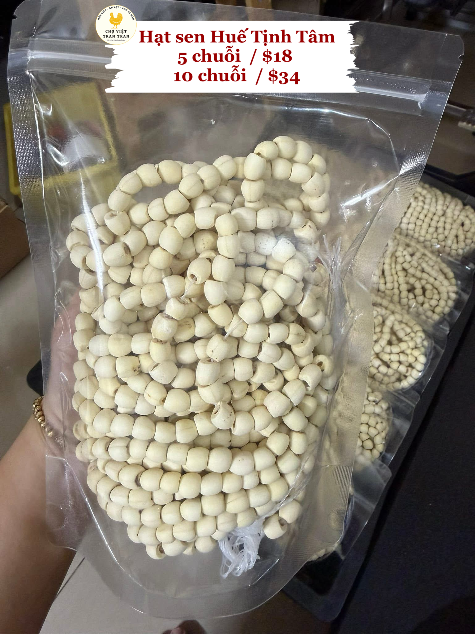 Hạt sen Huế Tịnh Tâm loại 1