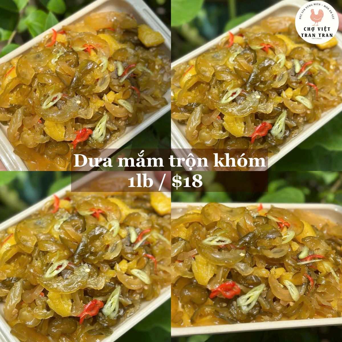Dưa mắm trộn khóm