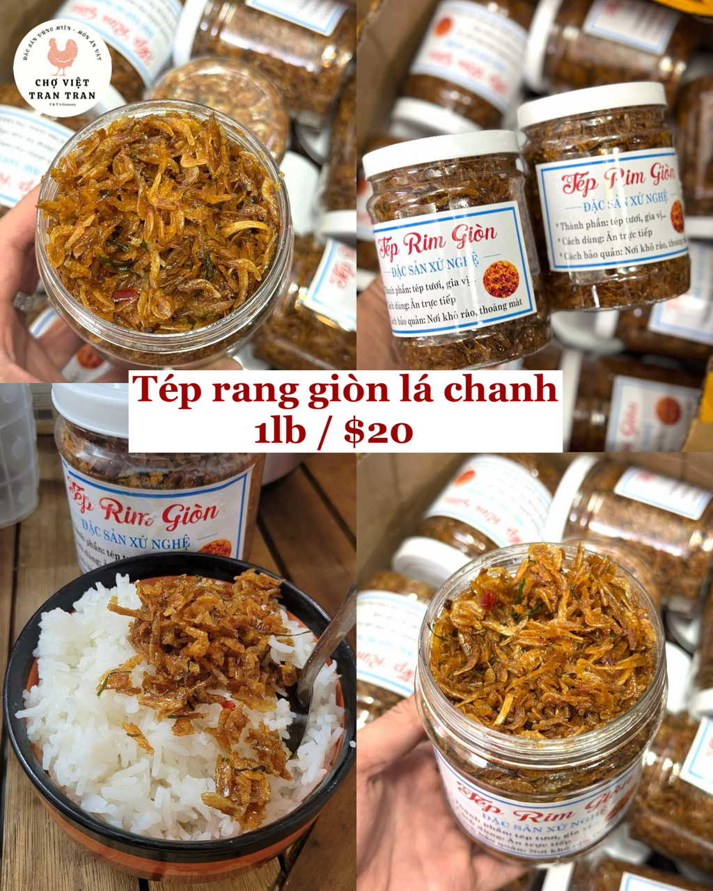 Tép rang giòn lá chanh