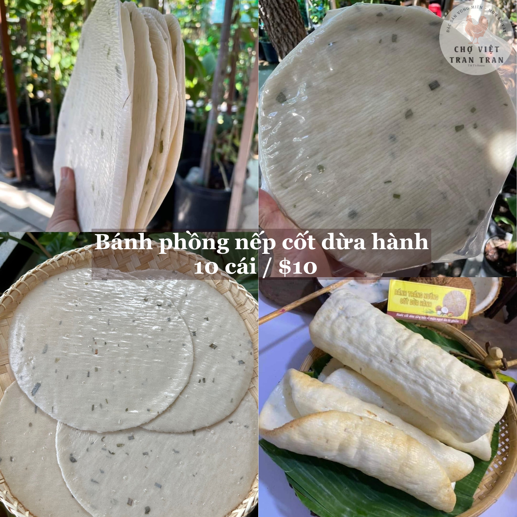 Bánh phồng nếp cốt dừa hành