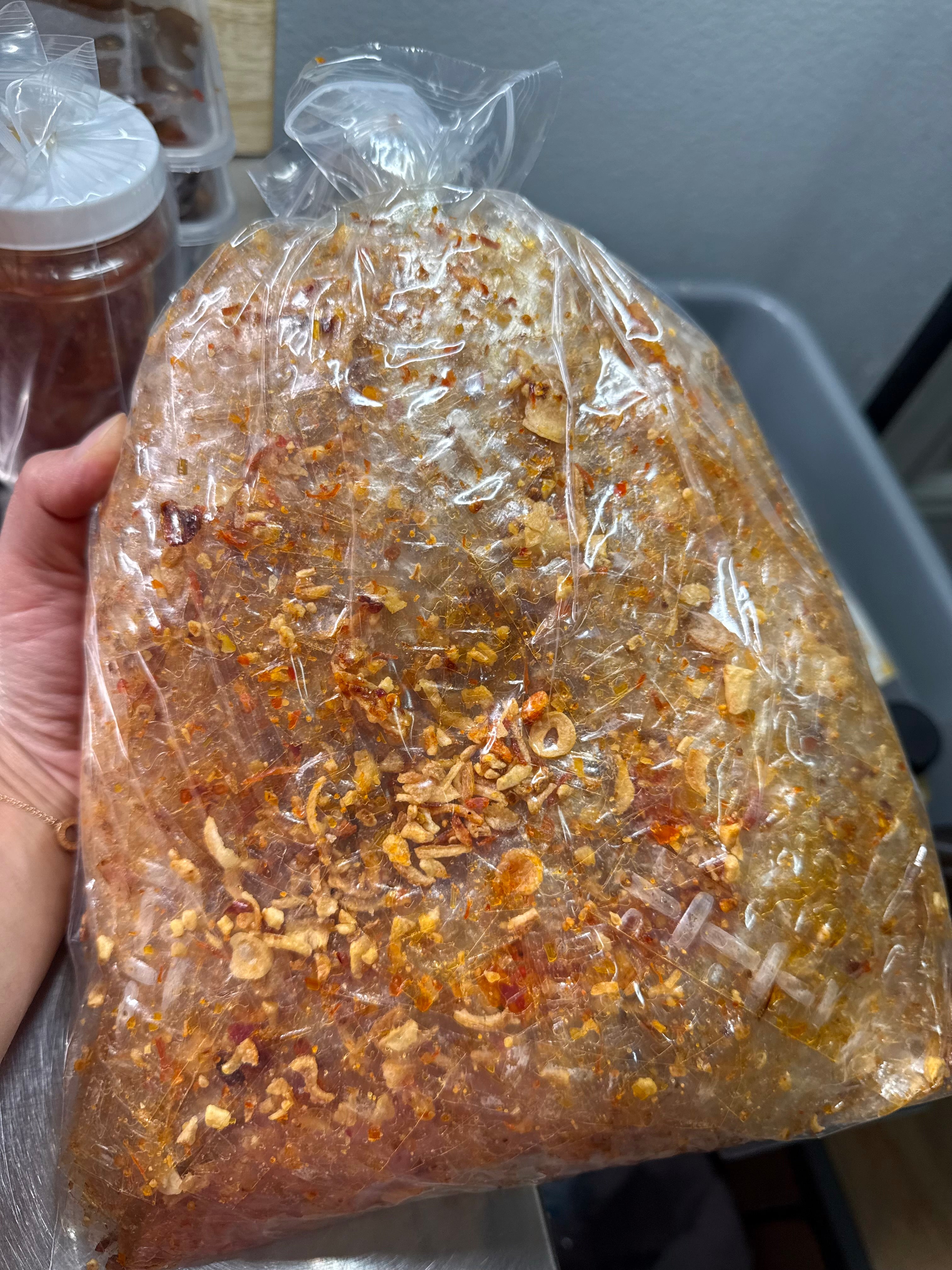 Bánh tráng satế khô bò