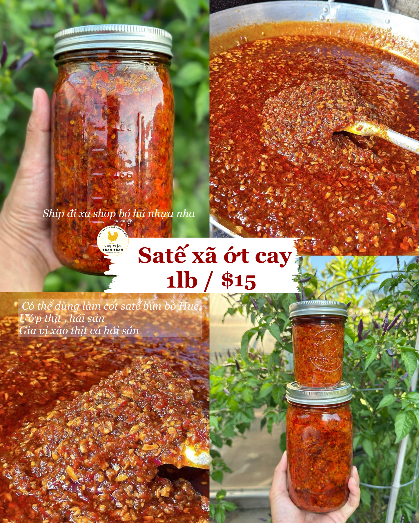 Satế xã ớt cay