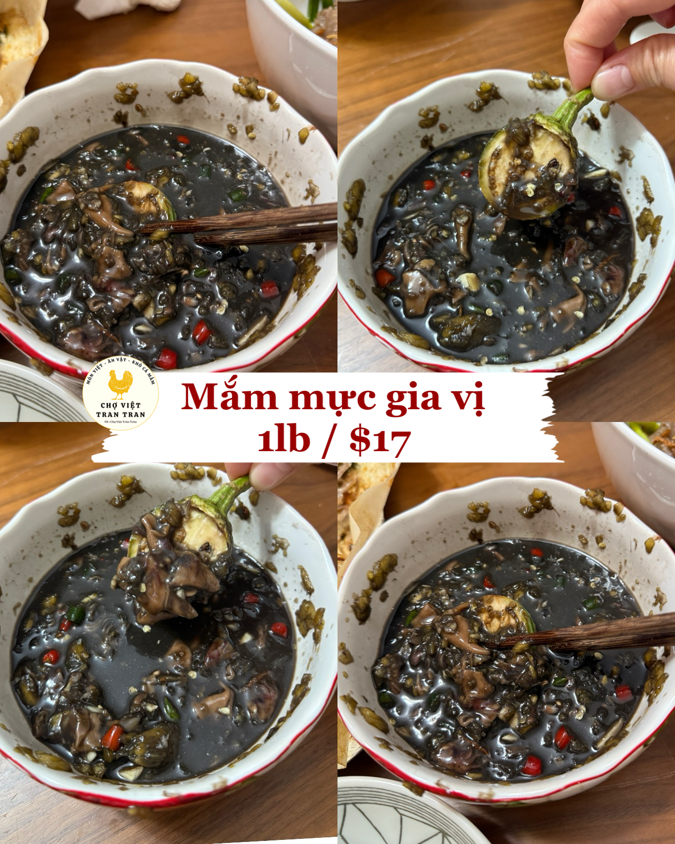 Mắm mực gia vị
