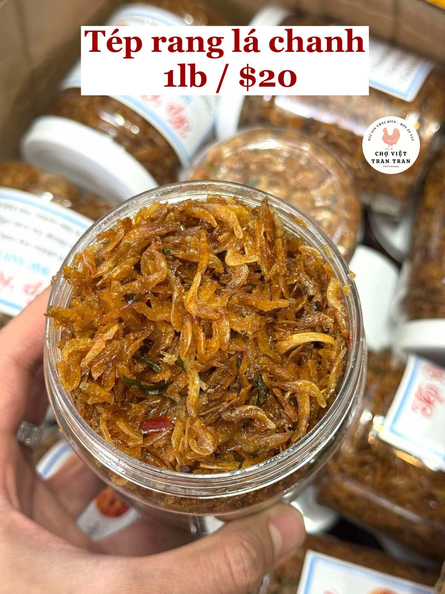 Tép rang giòn lá chanh