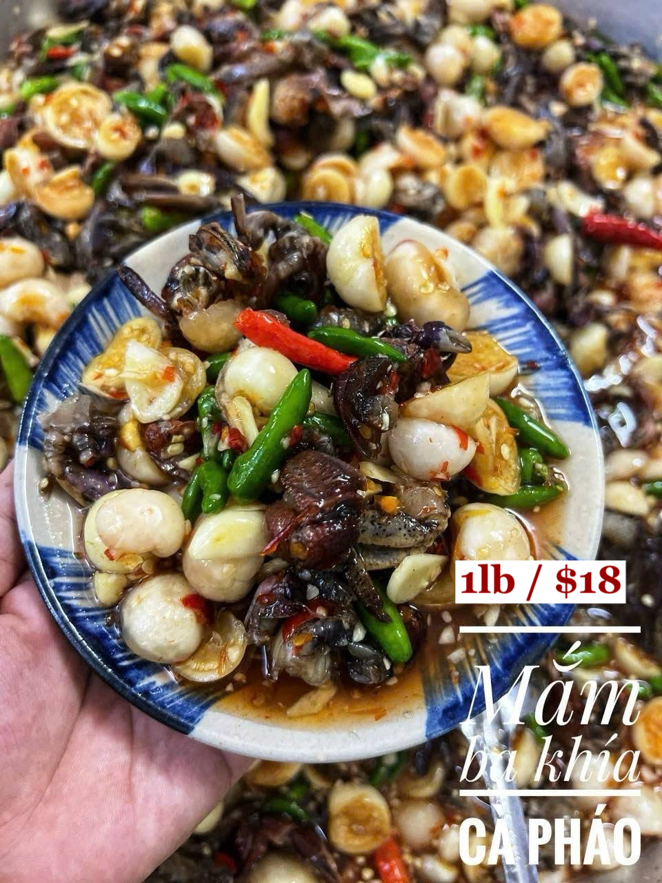 Mắm ba khía cà pháo