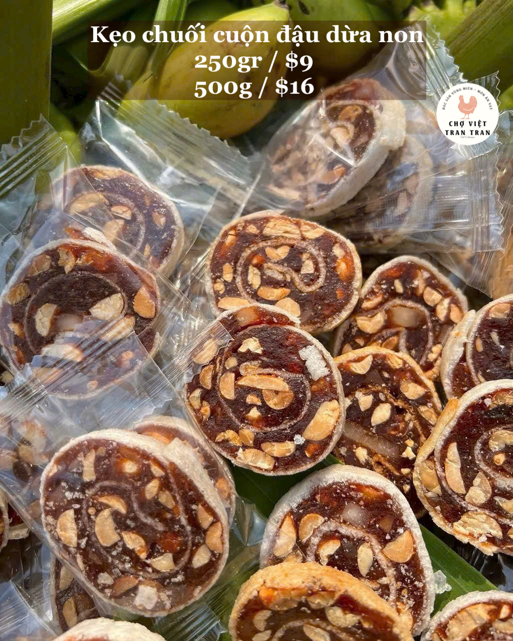 Kẹo chuối cuộn