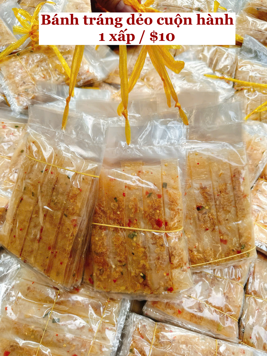 Bánh tráng dẻo cuộn hành