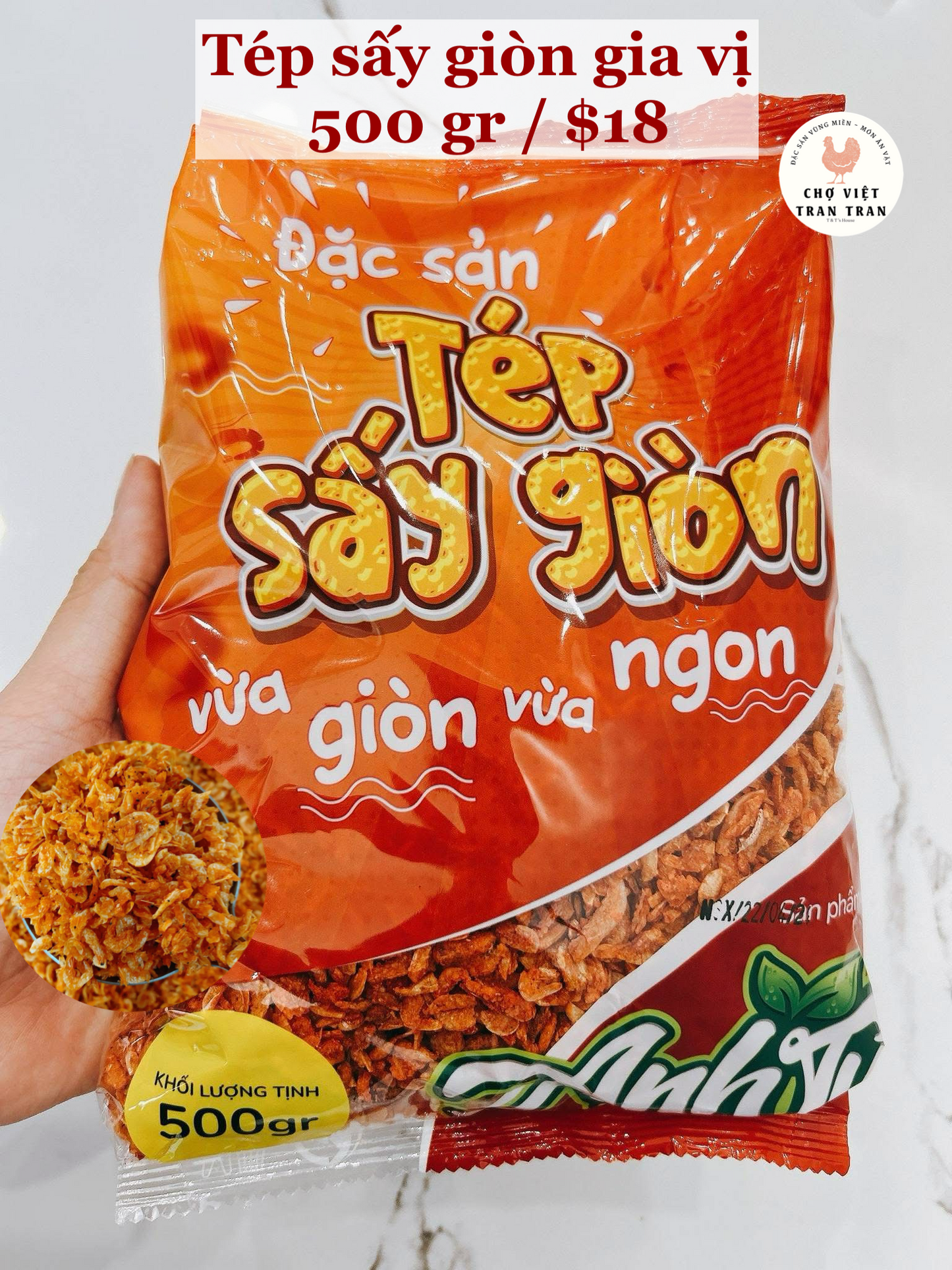 Tép sấy giòn gia vị