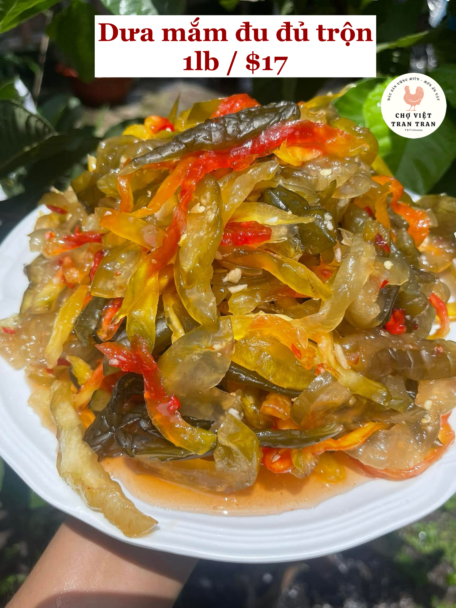 Dưa mắm đu đủ trộn