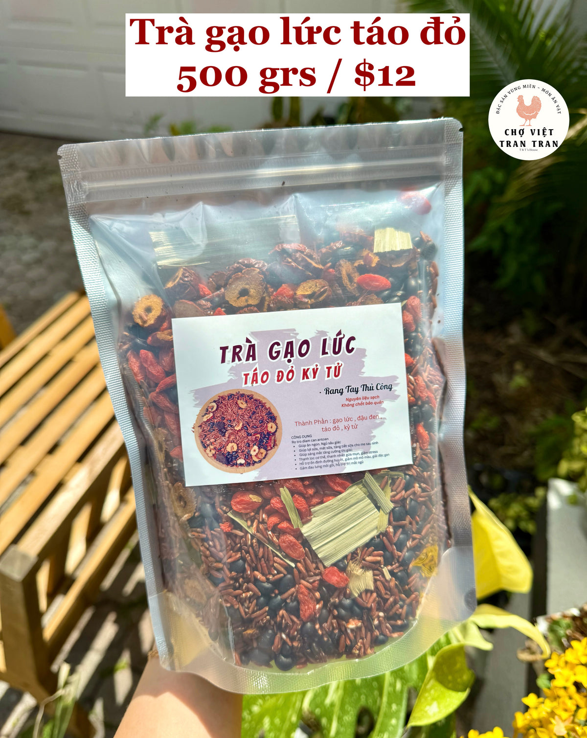 Trà gạo lức táo đỏ