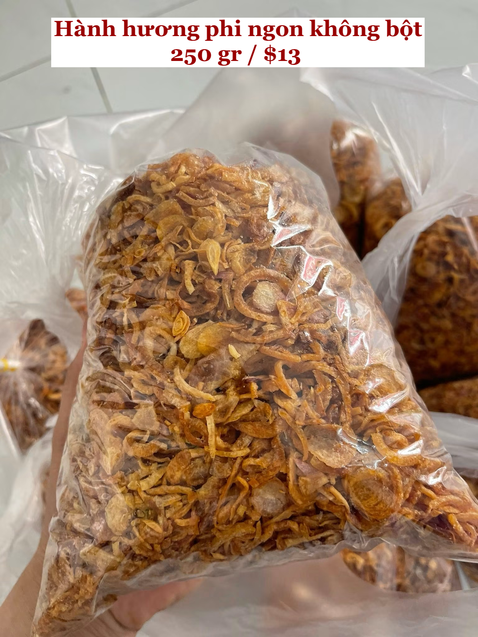 Hành phi ngon không bột