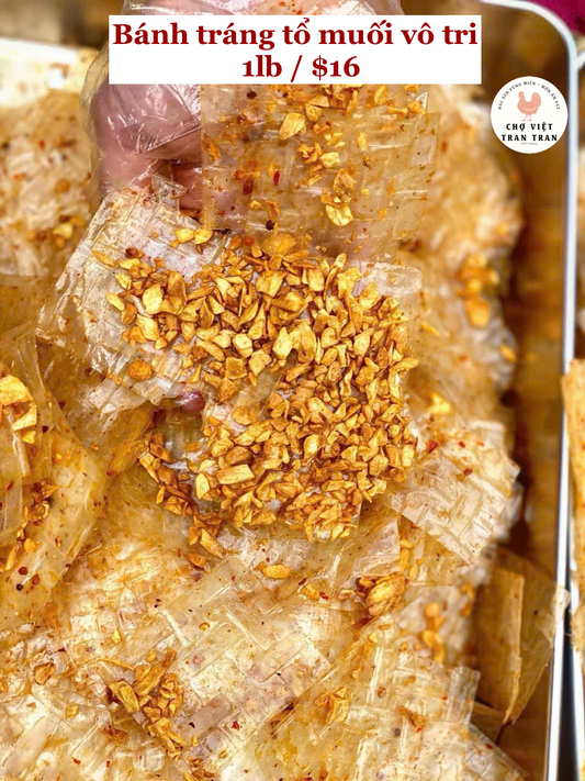 Bánh tráng tỏi muối vô tri