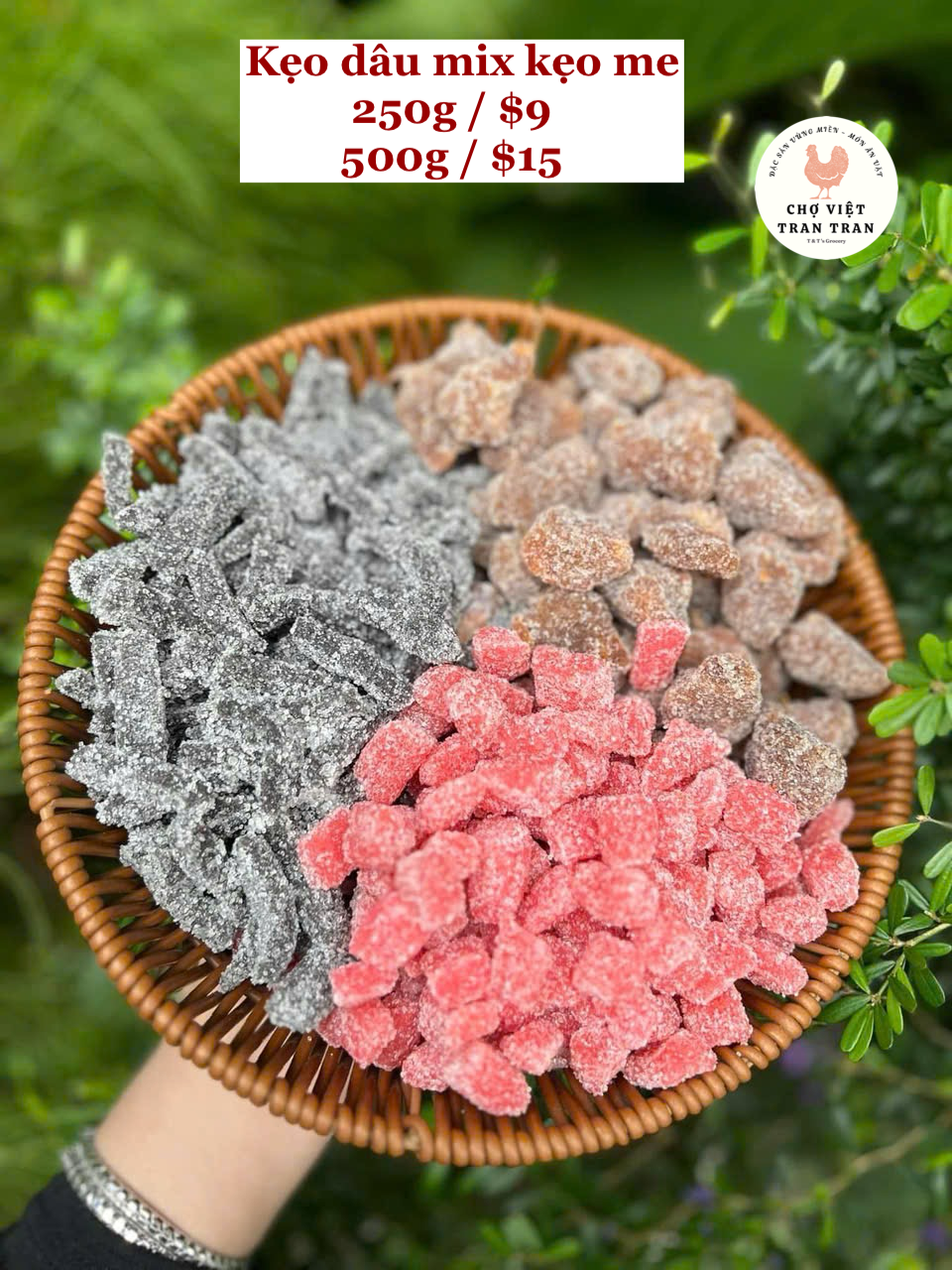 Kẹo dâu mix kẹo me