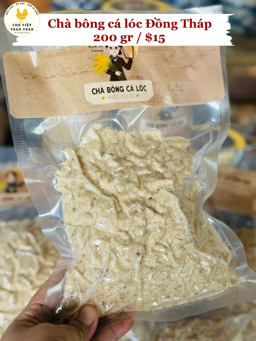 Chà bông cá lóc Đồng Tháp ( loại ngon )