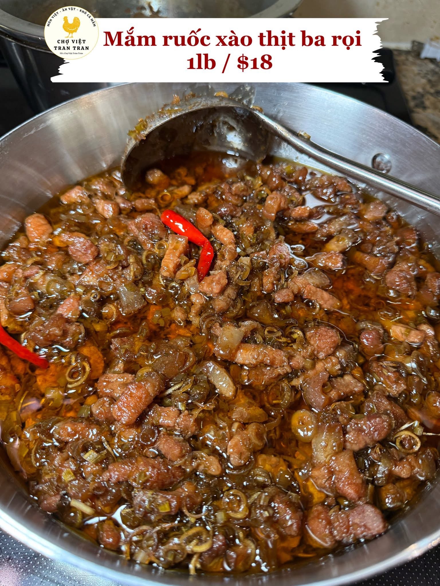 Mắm ruốc xào thịt ba rọi