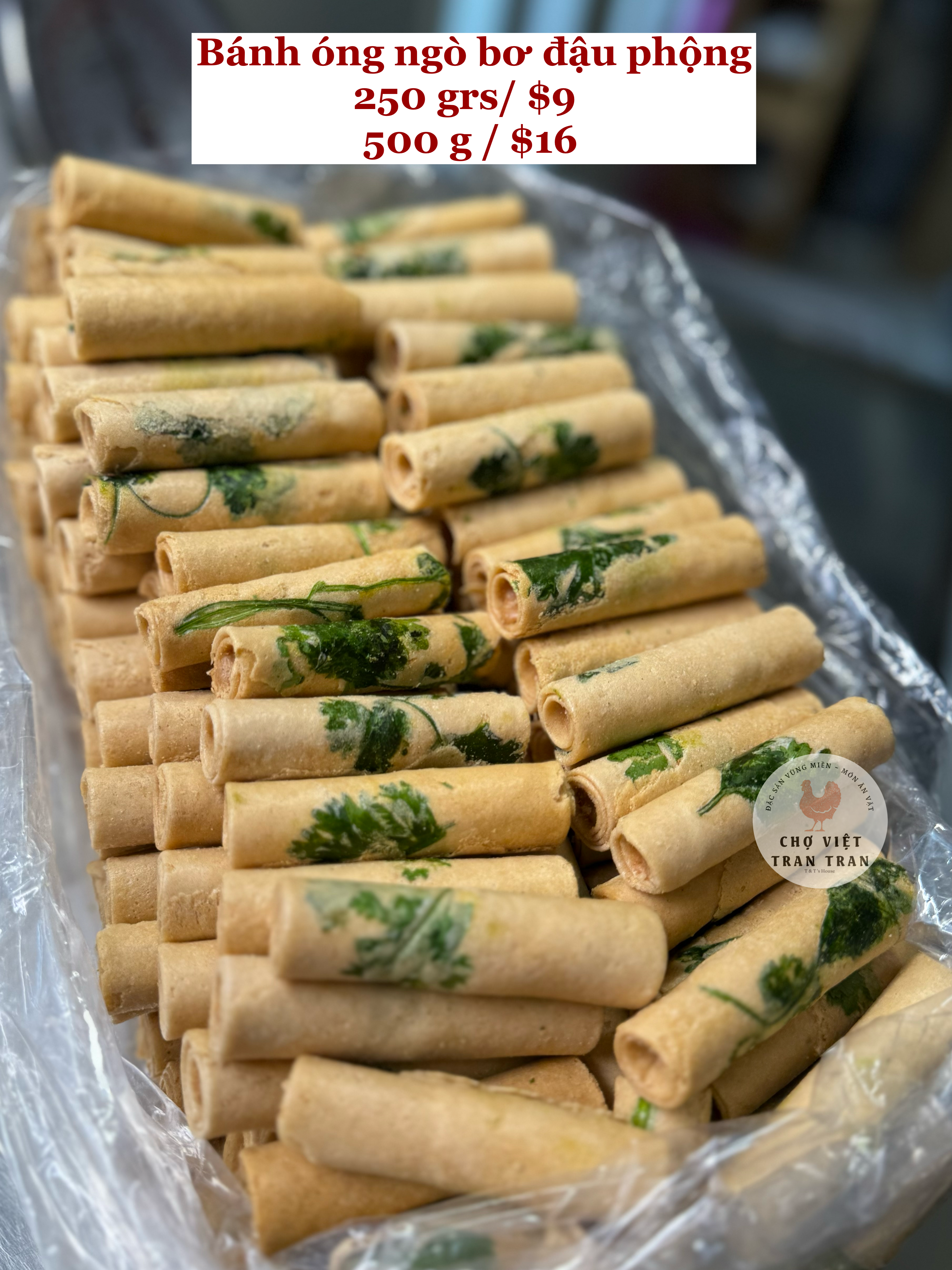 Bánh óng ngò bơ đậu phộng