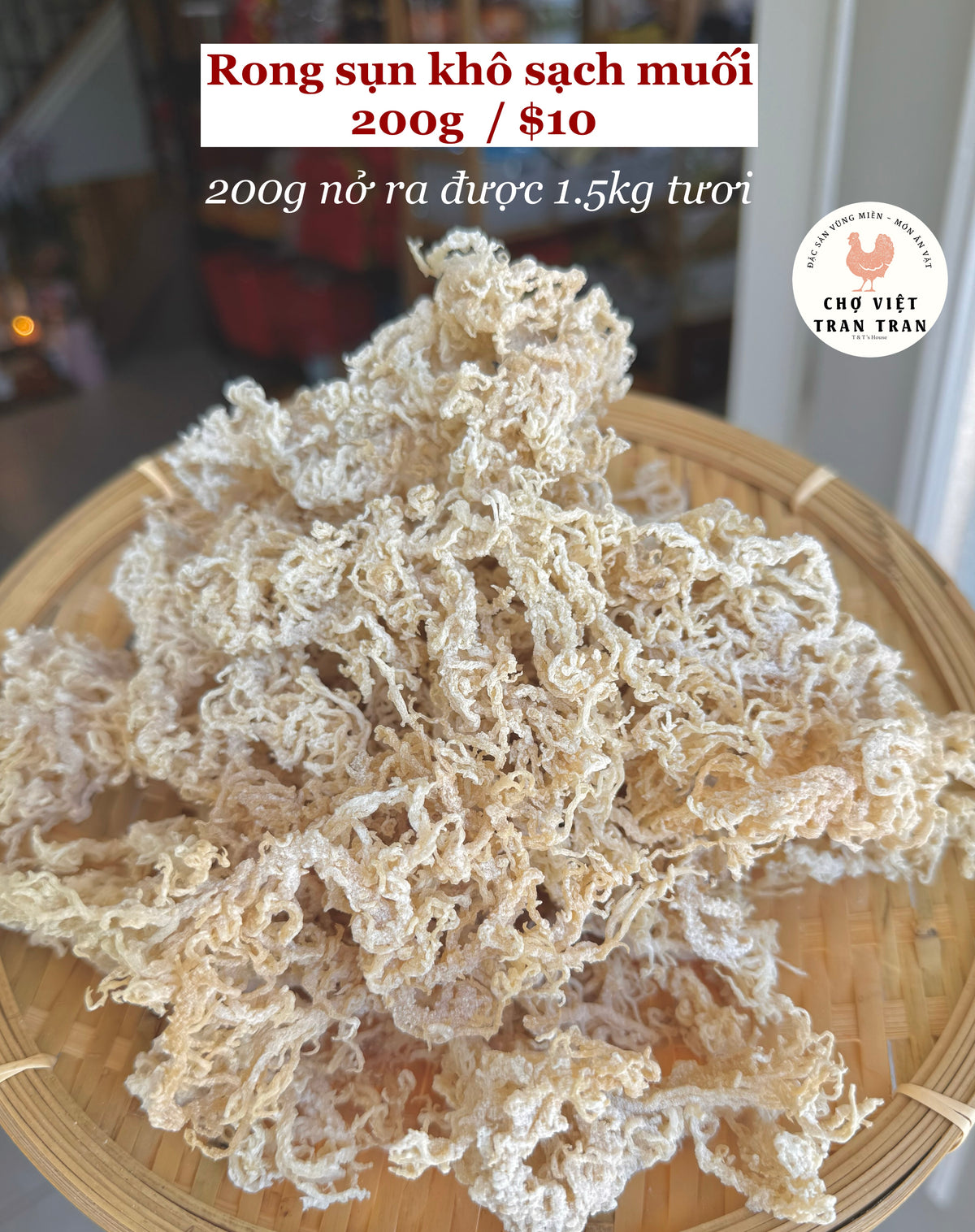 Rong sụn khô sạch muối