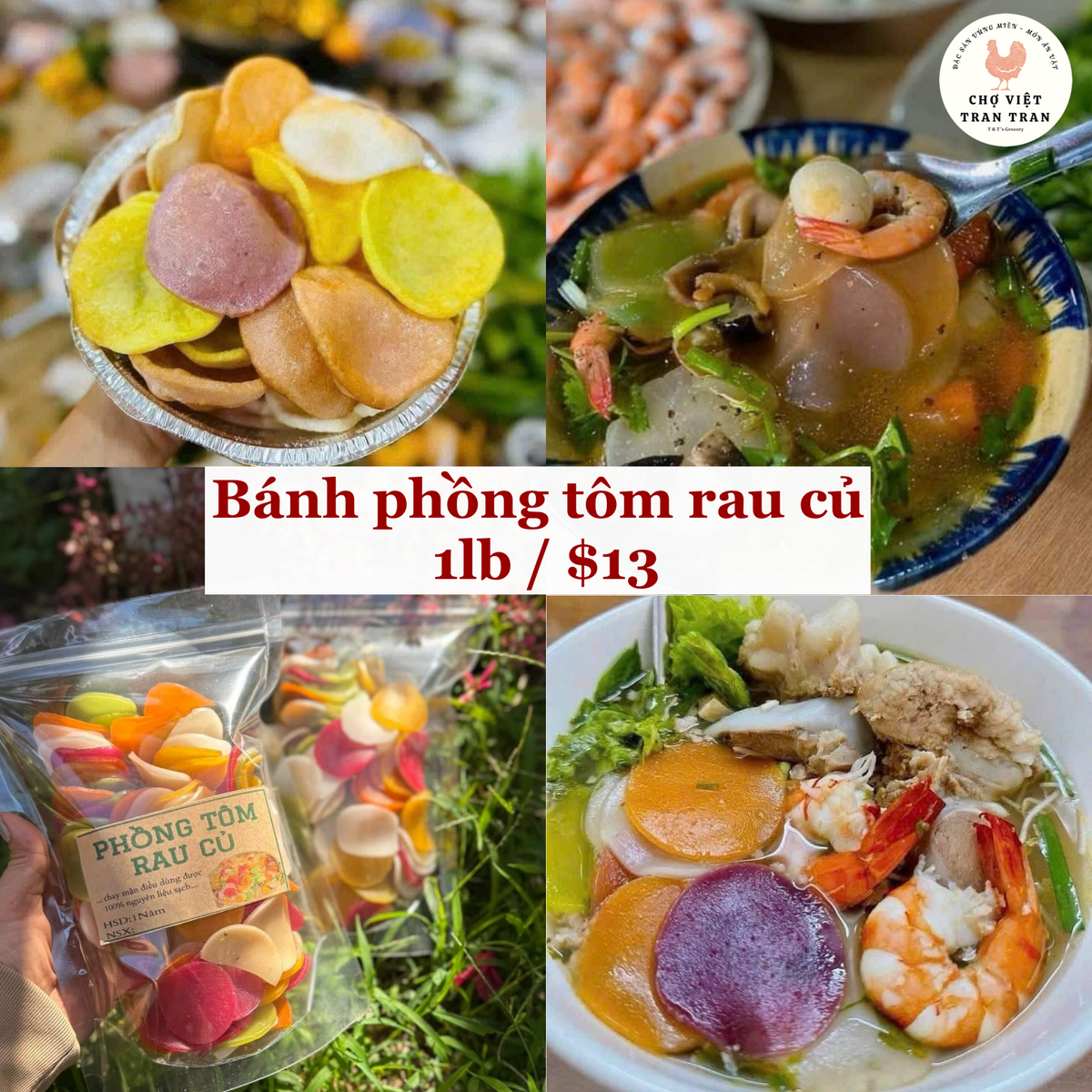 Bánh phồng tôm rau củ