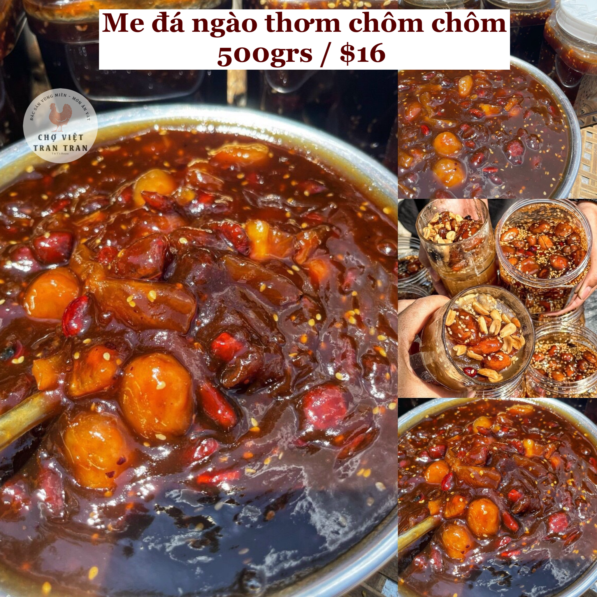Me đá ngào thơm chôm chôm