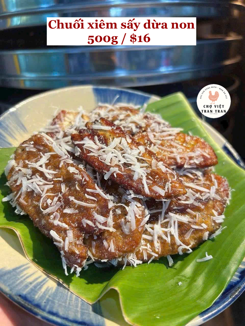 Chuối xiêm sấy dừa