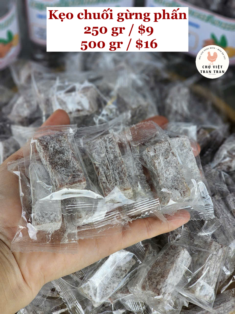 Kẹo chuối gừng phấn
