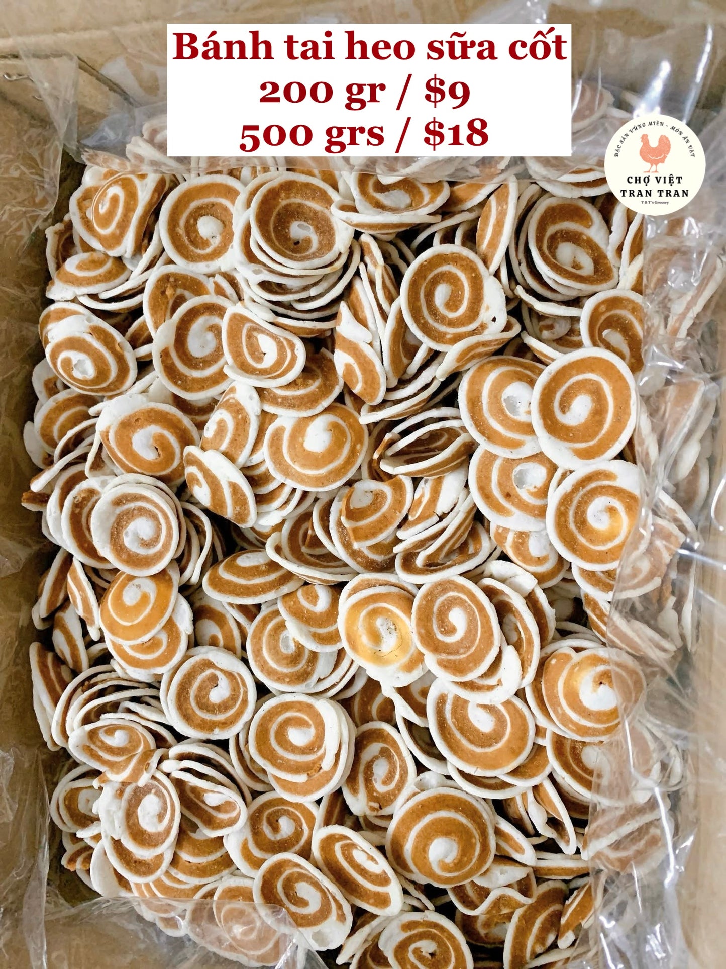 Bánh tai heo sữa cốt dừa