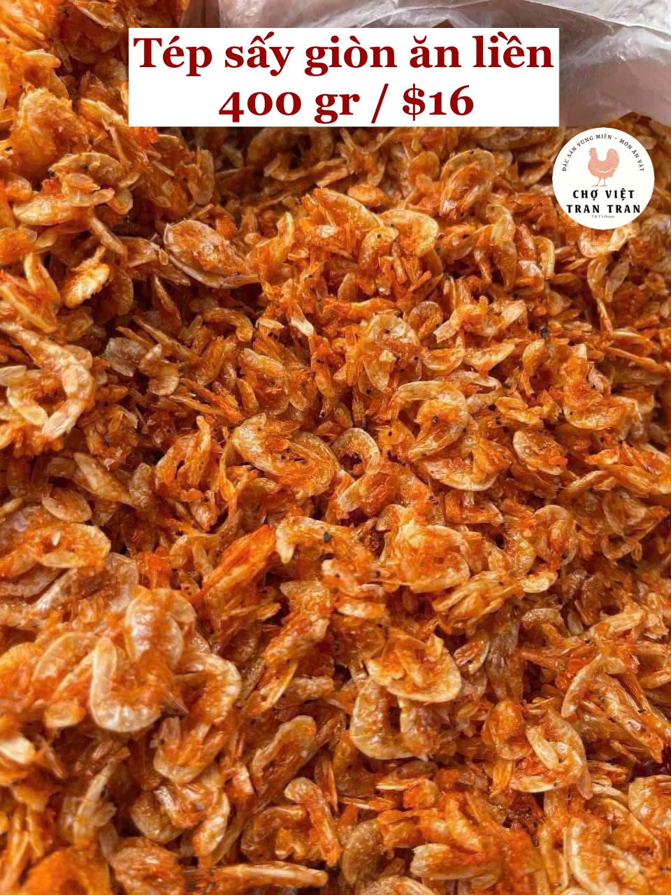 Tép sấy giòn ăn liền