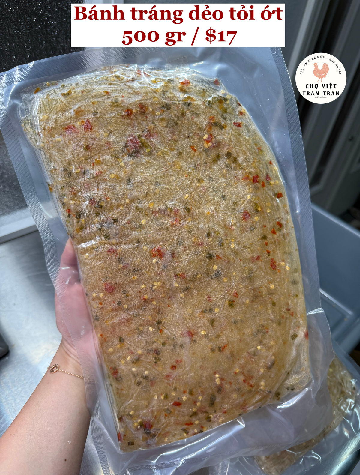 Bánh tráng dẻo tỏi ớt
