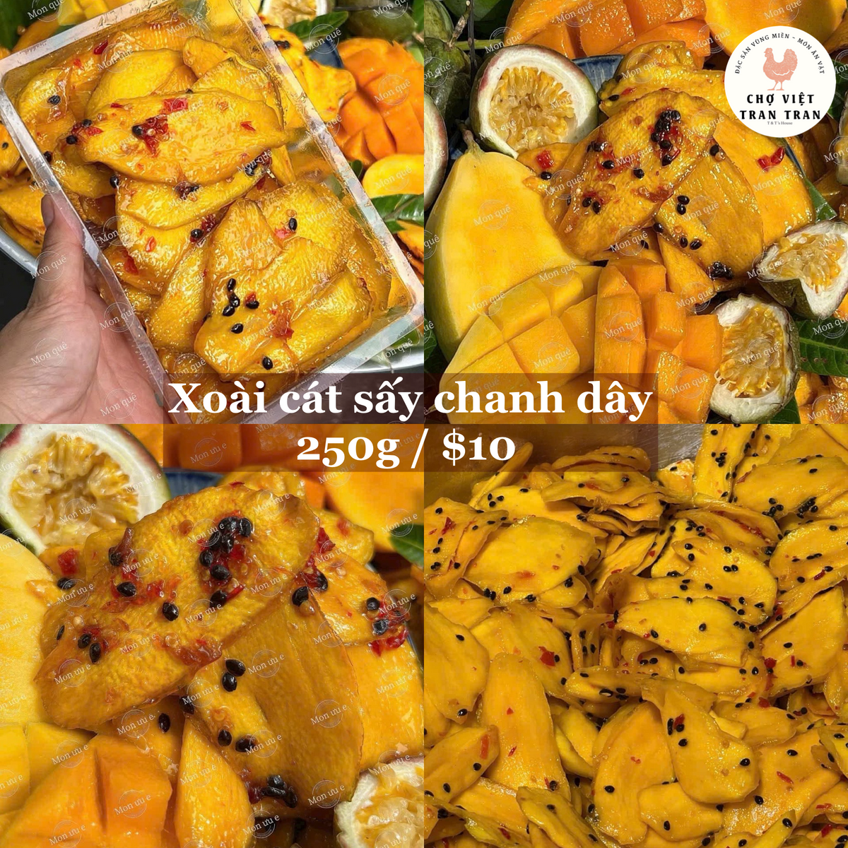Xoài sấy chanh dây