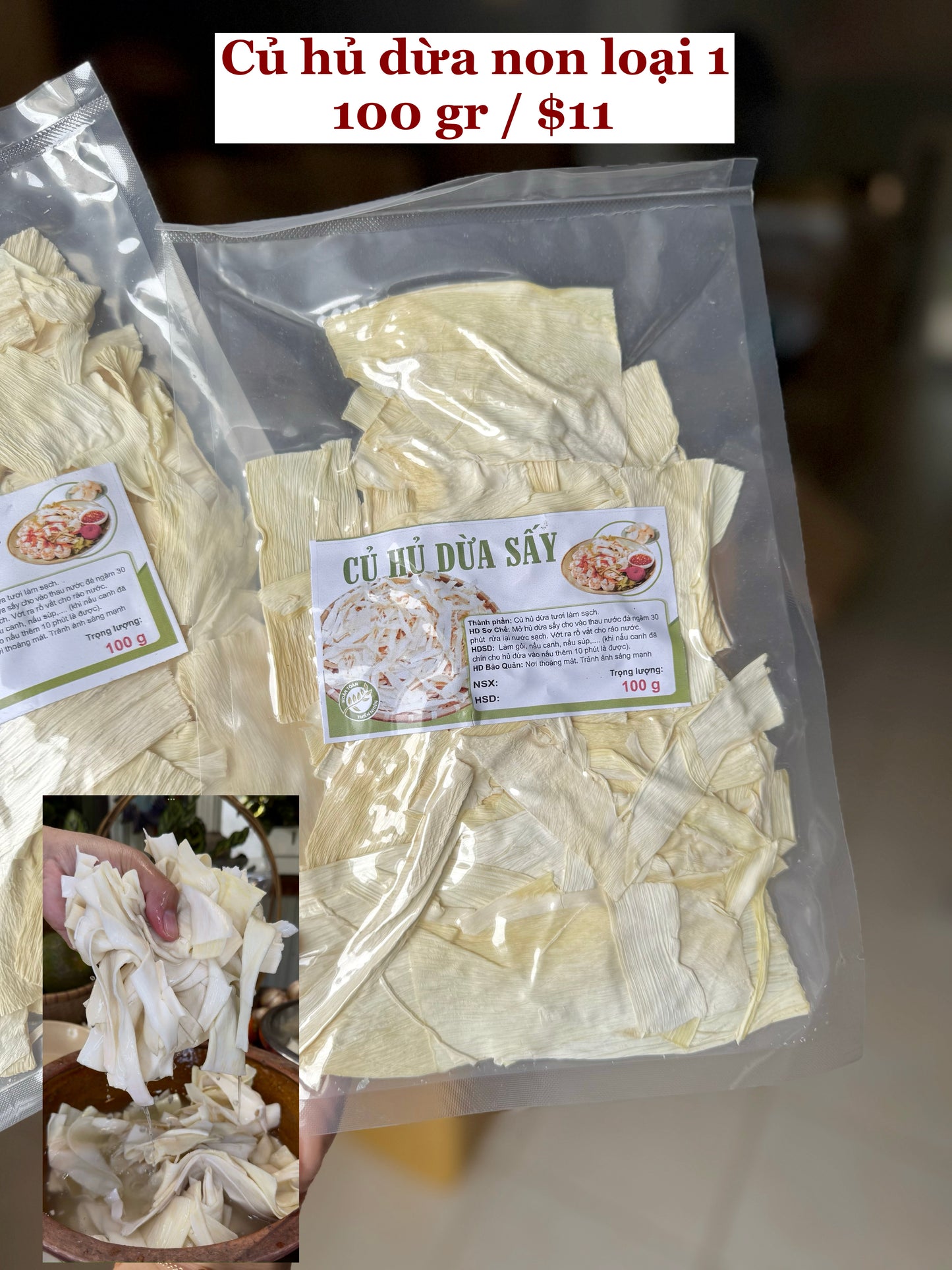 Củ hủ dừa non loại 1