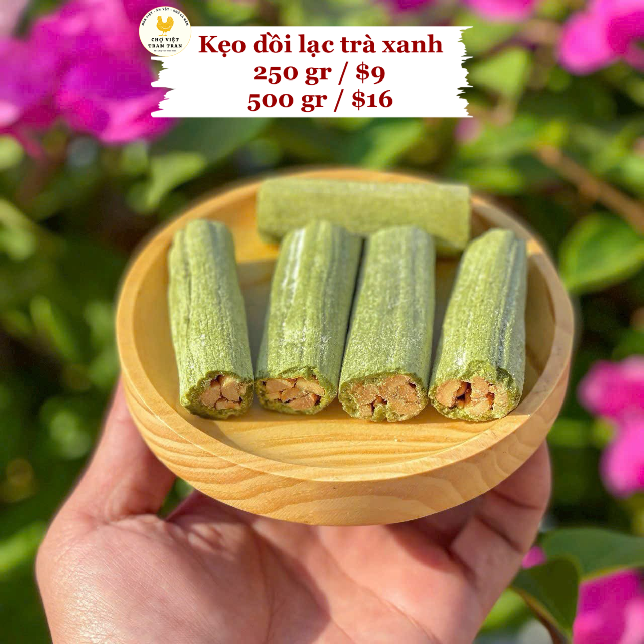 Kẹo dồi lạc trà xanh